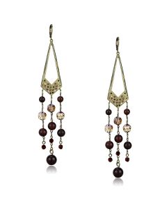 JCE4186 Antique Copper Brass Earrings with Assorted  in Multi Color